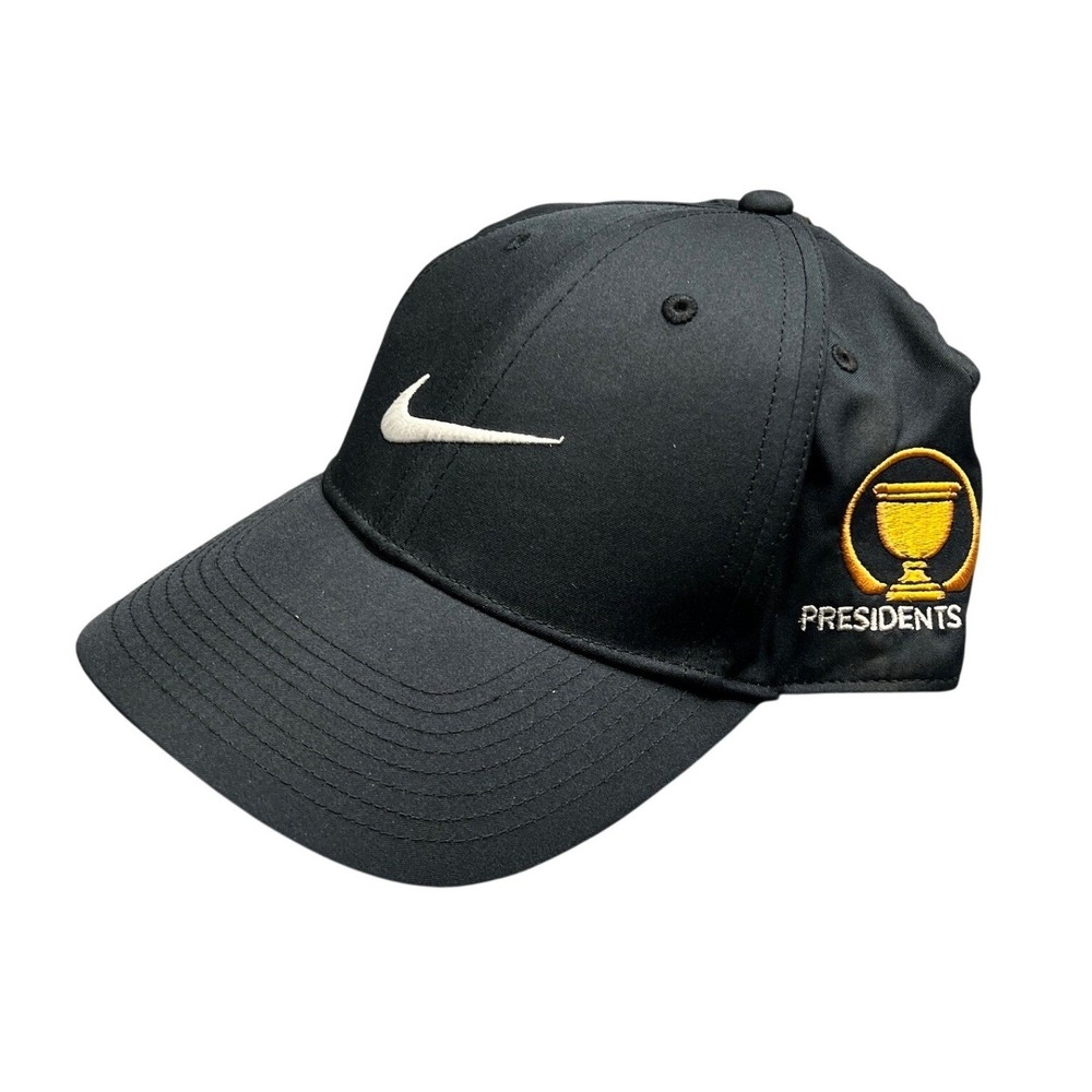 Nike Junior Big Kids' Dri-FIT‎ PC Quail Hollow Adjustable Golf Hat Black DN1973 - Picture 1 of 6